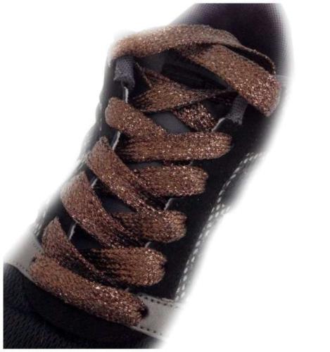 Glitzerschnürsenkel Braun