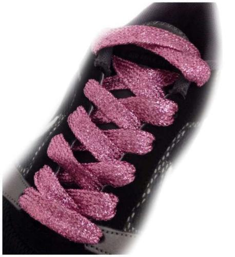 Glitzerschnürsenkel Rosa
