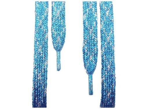 Glitzerschnürsenkel Blau & Silber