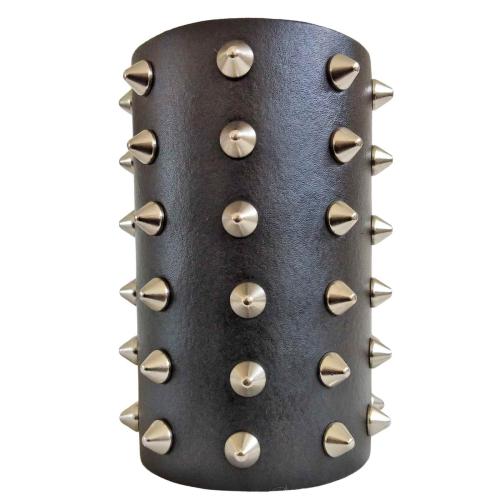 Leder Manschette Schwarz & Spitznieten