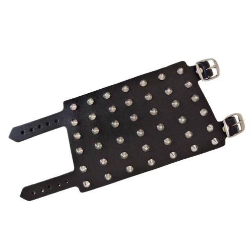 Leder Manschette Schwarz & Spitznieten