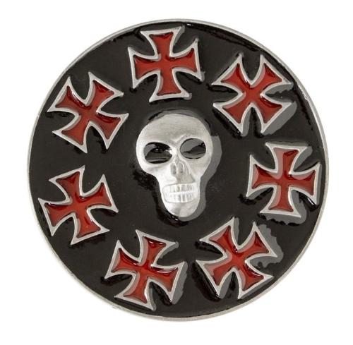 Eisernes Kreuz Gürtelschnalle Totenkopf Schwarz