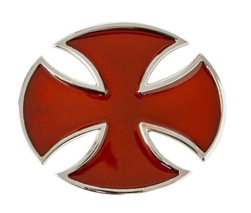 Gürtelschnalle Eisernes Kreuz Weinrot