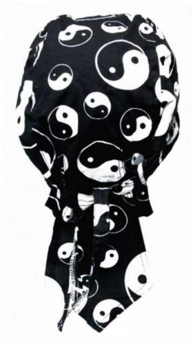 Biker Bandana Cap Schwarz Yin Yang