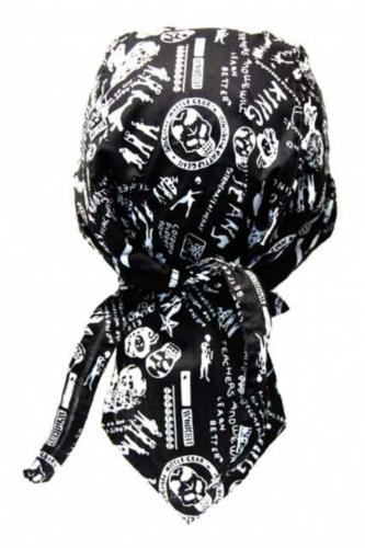 Biker Bandana Cap Totenkopf Typographie