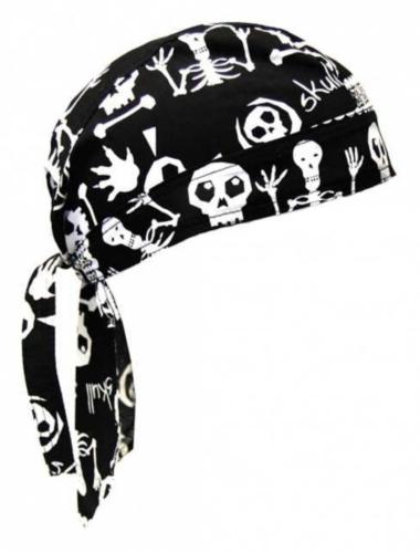 Rocker Bandana Cap Schwarz Skull Show