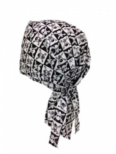 Rocker Bandana Cap Mit Totenköpfen