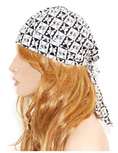 Rocker Bandana Cap Mit Totenköpfen