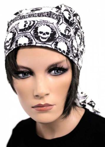 Biker Bandana Cap Mit Totenköpfen