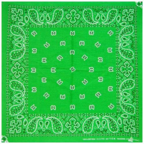 Rocker Bandana Paisley Pattern Green
