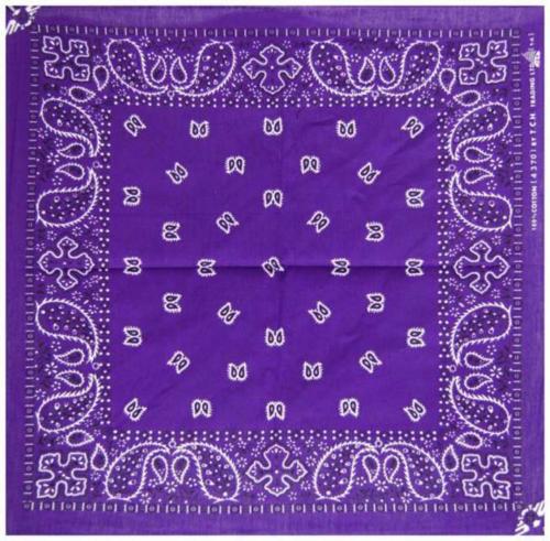 Stylish Bandana Head Wrap Scarf Paisley Purple