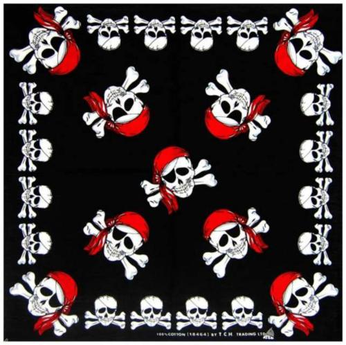 Bandana Kopftuch Piratentotenköpfe