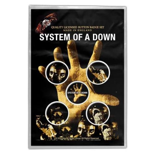 System Of A Down Hand Button Badge Pack