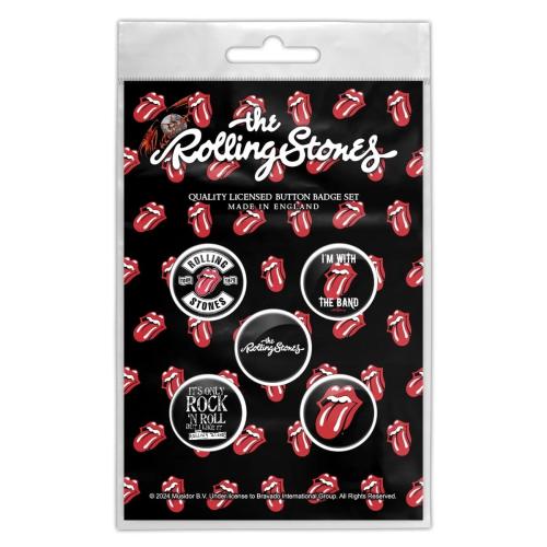 The Rolling Stones Tongue Button Badge Pack