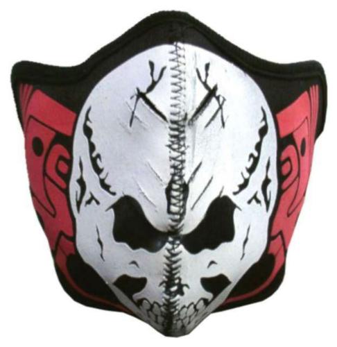 Biker Maske Totenkopf Weiß