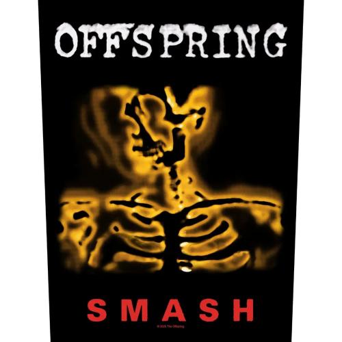 THE OFFSPRING Rückenaufnäher – Smash – gelbes Skelett – ca. 35,5 x 30 cm – 100 % Polyester – offizielles Merch