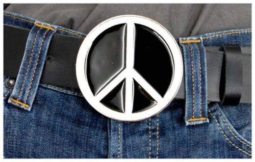 Peace Zeichen Gürtelschnalle
