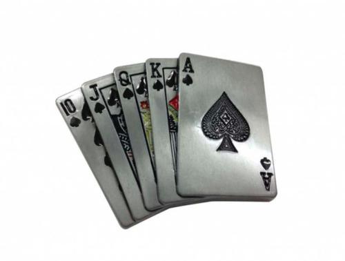 Gürtelschnalle Motiv Royal Flush