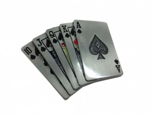 Gürtelschnalle Motiv Royal Flush