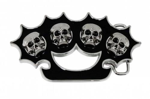 Gürtelschnalle Totenkopf Schlagring