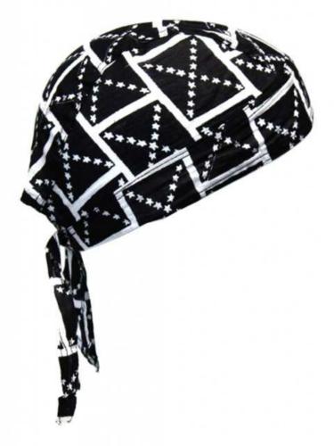 Kinder Bandana Cap Schwarz Weiß Südstaaten