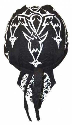 Kinder Bandana Cap Schwarz und Weiß