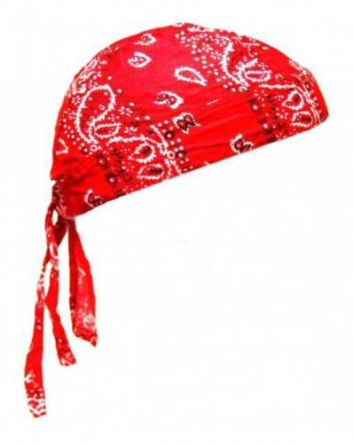 Kinder Bandana Cap Rot Weiß Paisley