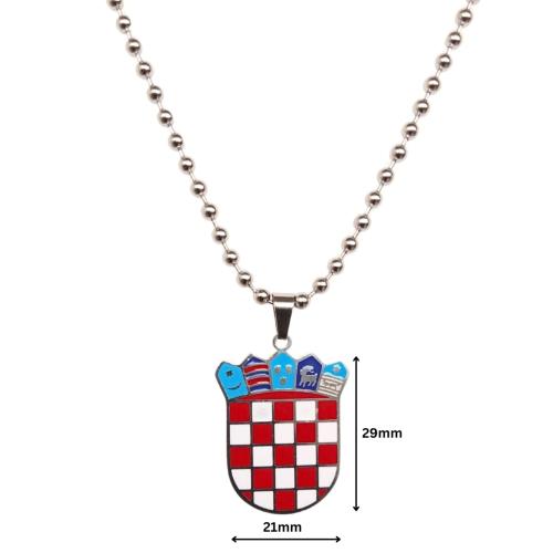 Croatia Flag Necklace