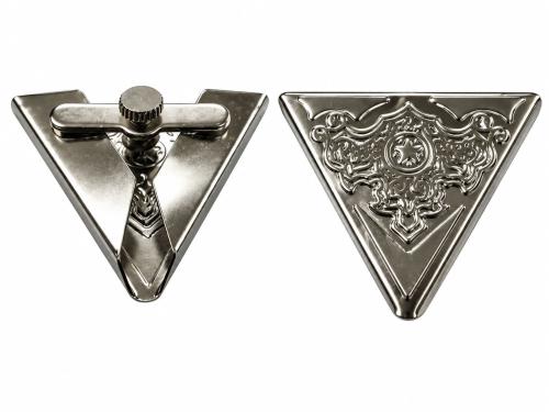 Western shirt collar tips with screw fastening and metal finish