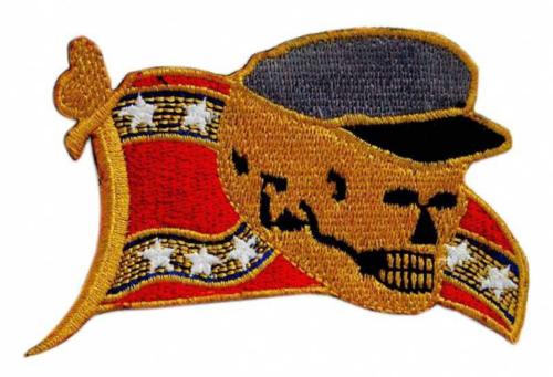 Gestickter Aufnäher Südstaaten Totenkopf