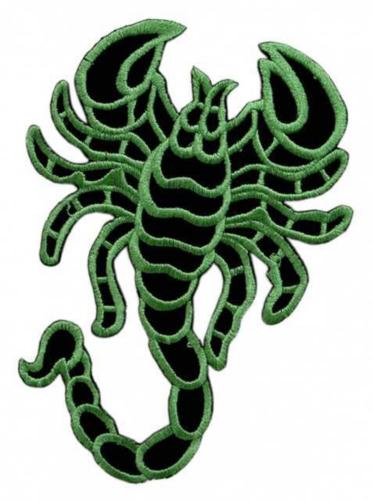 Aufnäher Olivgrüner Skorpion