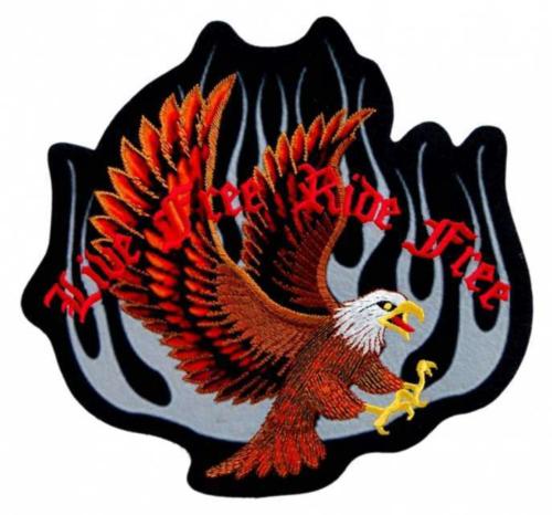 Aufnäher Live Free Ride Free