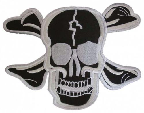 Aufnäher Grauer Totenkopf