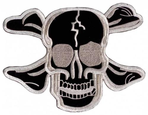 Aufnäher Weisser Totenkopf