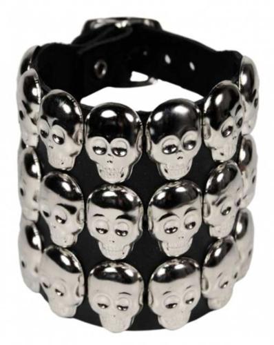 Punk Armband Totenkopfnieten