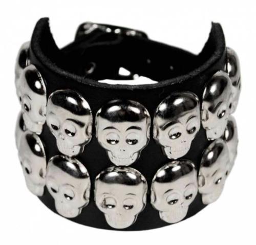 Totenkopfnieten Rocker Armband