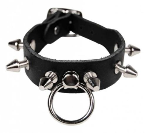 Lederarmband Mit Killernieten & Ring