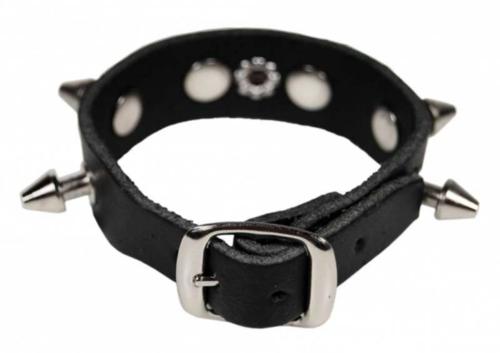 Lederarmband Mit Killernieten & Ring