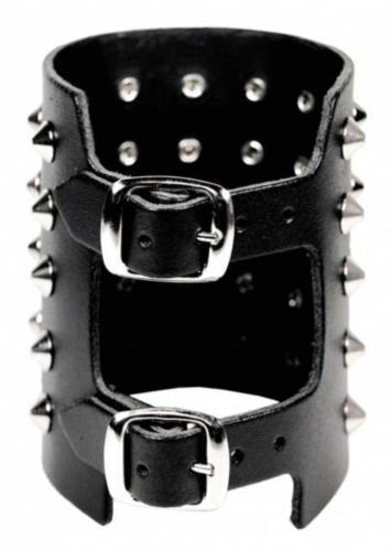 Punk Wristband 5 Row Conical Studs