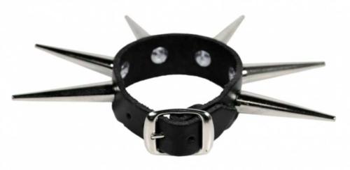 Spike Nieten Leder Manschette 1-reihig