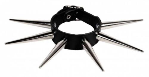 Lederarmband 1-reihig Spike Nieten