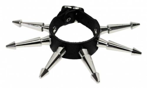 Lederarmband 1-reihig Spikes