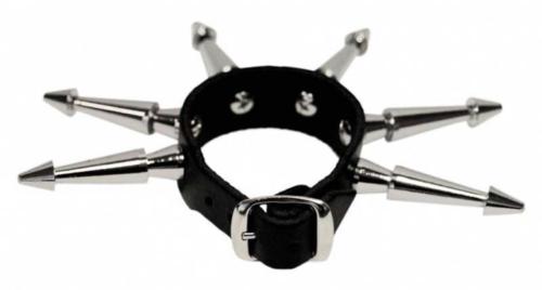 Lederarmband 1-reihig Spikes