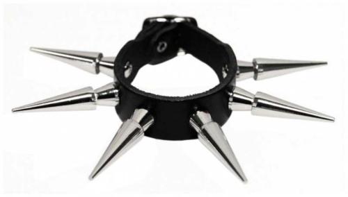 Leder Manschette 1-reihig Spike Nieten