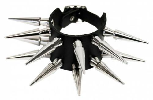 Punk Armband 2-reihig Spike Nieten
