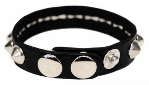 Kunsteder Armband 1-reihig Spitznieten