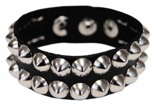 Nietenarmband 2-reihig Spitznieten