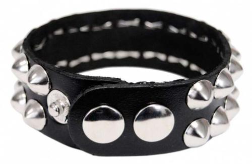 Nietenarmband 2-reihig Spitznieten