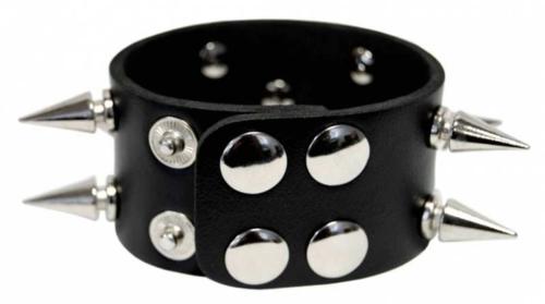 Kunsteder Manschette Spike Nieten