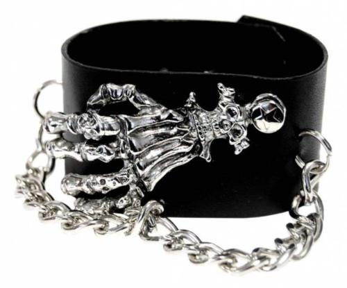Leatherette Wristband Skeleton Hand